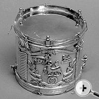 Miniature Queen’s Royal Regiment Silver Drum