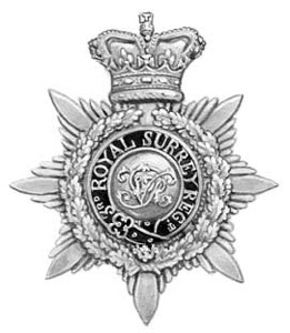 Shako badge, 3rd Royal Surrey Militia, 1876.