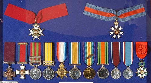 Medals of Lieutenant (later Brigadier General) Wallace Duffield Wright VC, CB, CMG, DSO, Legion d' Honneur.