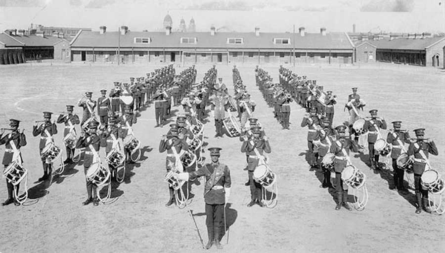 Band and Drums, 1st Bn The Queen's Royal Regiment, China 1934