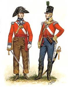 Battalion Company Officer of the 2nd Foot and a Light Infantry Company Officer of the 31st Foot.