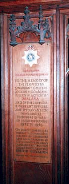 The memorial to officers and men of the 2nd Bn The East Surrey Regiment