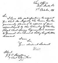 Copies of letters to Lt Gen G G Chetwynd-Stapylton