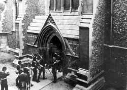 Figure 48 The Laying Up of the Old Colours in All Saints Church, Kingston-upon-Thames, 1904.