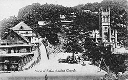 The view of Simla showing the church