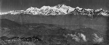 A view of the Himalayas.