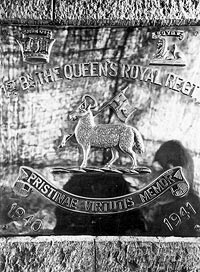 Cap badges in stone - 1903 - 1941, Khyber Pass.