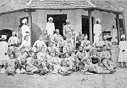 The 70th (Surrey) Regiment at Subathoo in the Himalayas.