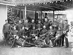 Officers 1st Bn The Queen’s Royal Regiment, Poona 1877.
