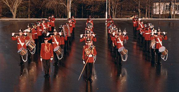Band & Drums, 1st Bn The Queen's, Albuhera Barracks, Werl, West Germany 1977. B/M P Hills, D/M C Smith