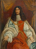The Portrait of King Charles II hanging in Sandwich Guildhall.