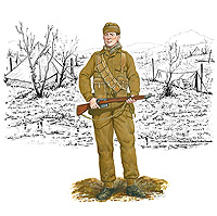 A soldier of C- Company