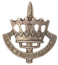 Home Counties Brigade cap badge.