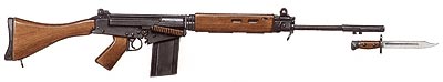 The 7.62mm Self Loading Rifle (SLR).