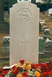 Sgt. J Harvey VC headstone.