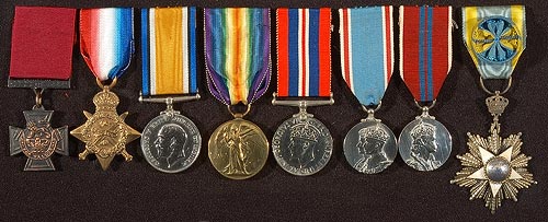 Medals of Second Lieutenant (later Captain) AJT Fleming-Sandes VC