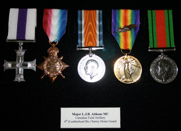 Medals of Major LJB Aitkens MC.
