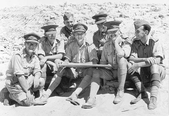 Group of officers with 1/6th Queen's before Alamein.